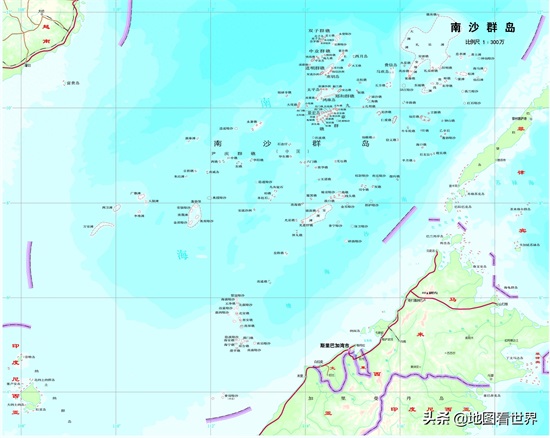 南沙群岛地图、南中国海地图大合集