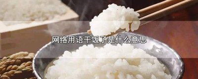 ​网络词干饭人什么意思 网络用语干饭的意思