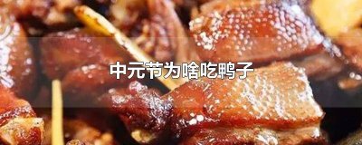 ​中元节吃鸭肉是什么意思 吃鸭子是什么节