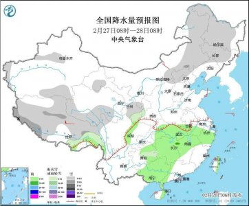 ​我国大范围雨雪天气即将来袭，华南气温波动明显