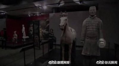 ​在美展出兵马俑手指被盗