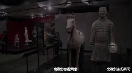 在美展出兵马俑手指被盗