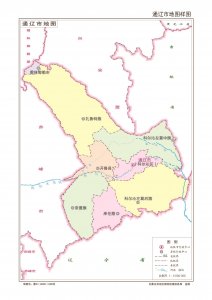 ​通辽市地图及通辽市各旗、区简介