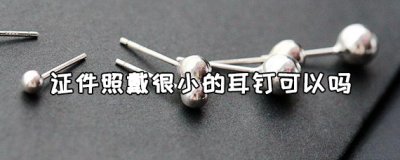 ​拍证件照可以戴很小的耳钉吗？