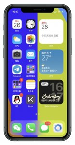 ​iOS 14左右分屏壁纸将图标和小组件分开｜手机壁纸400