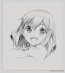 教你手绘一张铅笔风格动漫女孩 喜欢萌系少女的来啦