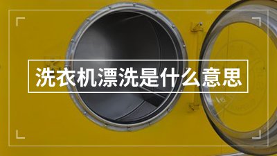 漂洗是什么意思(洗衣漂洗是什么意思)